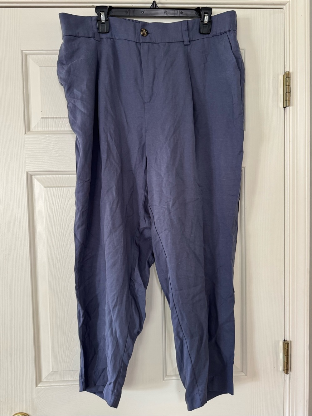 torrid Slate Blue Women's Straight-Leg linen Dress Pants 18 NEW
